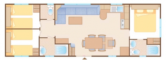 Floor plan of above mobile home caravan